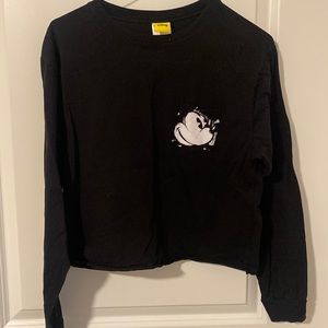 Women’s long sleeve crop Mickey shirt